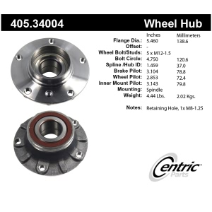 Centric Premium™ Wheel Bearing And Hub Assembly for 1999 BMW 750iL - 405.34004