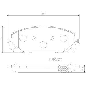 brembo Premium Ceramic Front Disc Brake Pads for 2019 Jeep Cherokee - P37021N