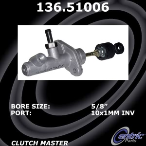 Centric Premium Clutch Master Cylinder for Hyundai Tiburon - 136.51006