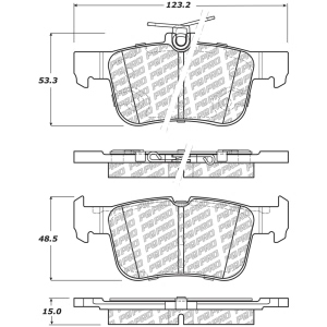 Centric Posi Quiet Pro™ Ceramic Rear Disc Brake Pads for 2017 Lincoln MKC - 500.16650
