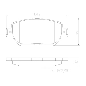 brembo Premium Ceramic Front Disc Brake Pads for Lexus GS300 - P83062N