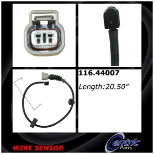 Centric Brake Pad Sensor Wire for 2016 Lexus LS460 - 116.44007