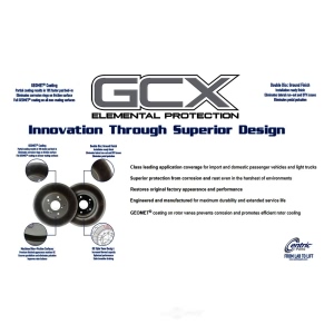 Centric GCX Plain 1-Piece Rear Brake Rotor for 2017 Chrysler 300 - 320.63060