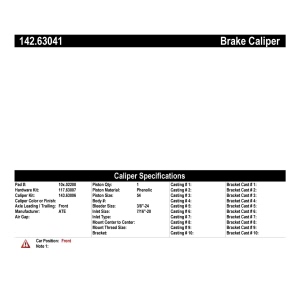 Centric Posi Quiet™ Loaded Brake Caliper for 1985 Chrysler LeBaron - 142.63041