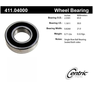 Centric Premium™ Axle Shaft Bearing Assembly - 411.04000