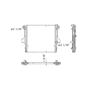 TYC Engine Coolant Radiator for Dodge Ram 2500 - 2711