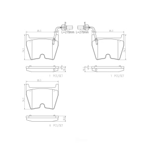 brembo Premium Ceramic Front Disc Brake Pads for 2007 Audi RS4 - P85078N