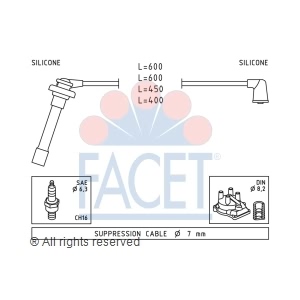 facet Spark Plug Wire Set - 4.9702