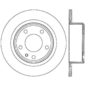 Centric Premium Solid Rear Brake Rotor for 1989 BMW M3 - 120.34028