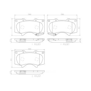 brembo Premium Ceramic Front Disc Brake Pads for 2013 Toyota FJ Cruiser - P83066N