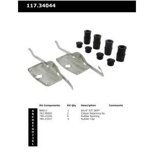 Centric Front Disc Brake Hardware Kit for BMW 535d - 117.34044