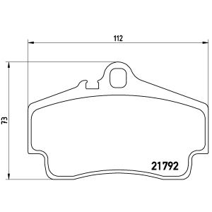 brembo Premium Low-Met OE Equivalent Rear Brake Pads for 2011 Porsche Cayman - P65008