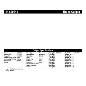 Centric Posi Quiet™ Loaded Brake Caliper for Jaguar F-Type - 142.20046