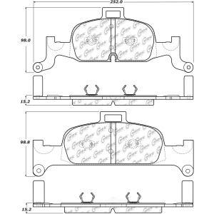 Centric Posi Quiet™ Semi-Metallic Brake Pads for Audi A5 Sportback - 104.18970