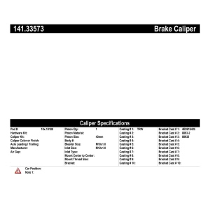 Centric Semi-Loaded Brake Caliper for 2004 Audi RS6 - 141.33573