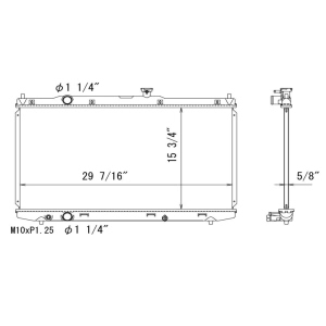TYC Engine Coolant Radiator for Honda Accord - 13418