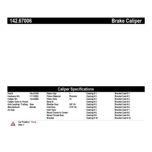 Centric Posi Quiet™ Loaded Brake Caliper for Dodge Ramcharger - 142.67006