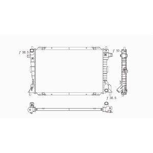 TYC Engine Coolant Radiator for Mercury - 2157