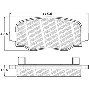 Centric Posi Quiet Pro™ Ceramic Front Disc Brake Pads for 2014 Lexus IS250 - 500.17330