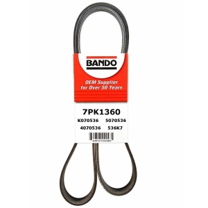 BANDO Rib Ace™ V-Ribbed OEM Quality Serpentine Belt for 2012 BMW 750Li - 7PK1360