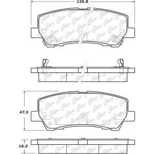 Centric Posi Quiet™ Ceramic Rear Disc Brake Pads for 2019 Ford Mustang - 105.17930