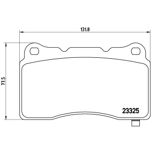 brembo Premium Low-Met OE Equivalent Front Brake Pads for 2009 Pontiac G8 - P09004