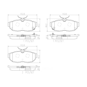 brembo Premium Ceramic Rear Disc Brake Pads for 2014 Ford Mustang - P24170N