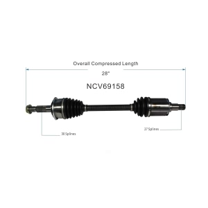GSP North America Front Passenger Side CV Axle Assembly for 2005 Toyota Tundra - NCV69158