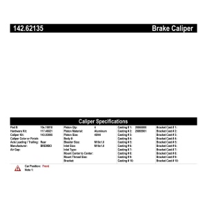 Centric Posi Quiet™ Loaded Brake Caliper for 2005 Cadillac CTS - 142.62135