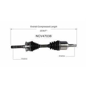 GSP North America Front Passenger Side CV Axle Assembly for 1987 Mazda B2600 - NCV47036