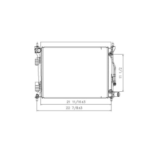 TYC Engine Coolant Radiator for 2017 Hyundai Accent - 13253
