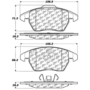 Centric Posi Quiet™ Ceramic Front Disc Brake Pads for 2017 Volkswagen Jetta - 105.11072