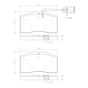 brembo Premium Ceramic Front Disc Brake Pads for 2002 Audi A8 Quattro - P85053N