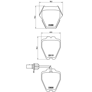 brembo Premium Low-Met OE Equivalent Front Brake Pads for 2001 Audi A6 Quattro - P85067