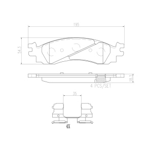 brembo Premium Ceramic Front Disc Brake Pads for 2007 Mercury Mountaineer - P24136N