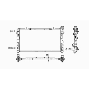 TYC Engine Coolant Radiator for Dodge Caravan - 2795