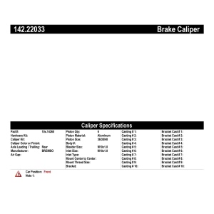 Centric Posi Quiet™ Loaded Brake Caliper for 2012 Land Rover Range Rover - 142.22033