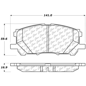 Centric Posi Quiet™ Ceramic Front Disc Brake Pads for Lexus RX330 - 105.10050