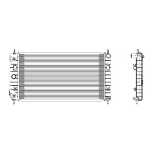 TYC Engine Coolant Radiator for 2008 Pontiac G6 - 2864
