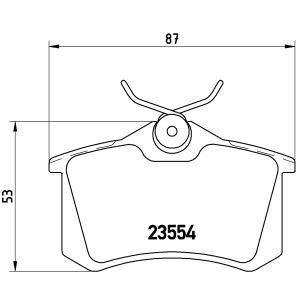 brembo Premium Low-Met OE Equivalent Rear Brake Pads for Volkswagen Cabrio - P85020