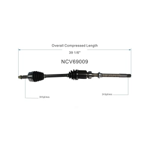 GSP North America Front Passenger Side CV Axle Assembly for 2017 Toyota RAV4 - NCV69009