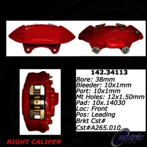 Centric Posi Quiet™ Loaded Brake Caliper for 2009 Mini Cooper - 142.34113