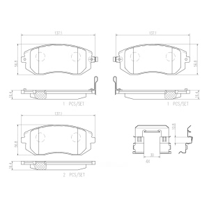 brembo Premium Ceramic Front Disc Brake Pads for Saab 9-2X - P78013N