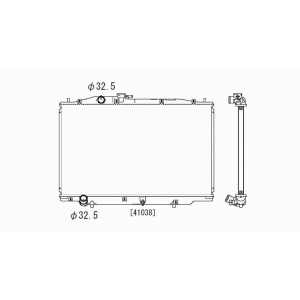 TYC Engine Coolant Radiator for 2004 Acura TL - 2773