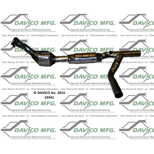 Davico Direct Fit Catalytic Converter and Pipe Assembly for 1999 Ford E-150 Econoline Club Wagon - 19441