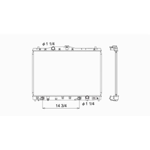 TYC Engine Coolant Radiator for 2001 Acura RL - 1912