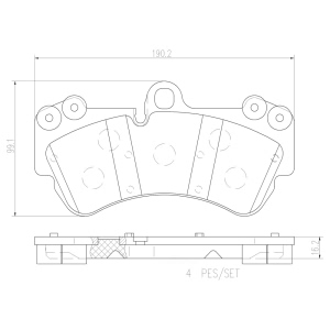 brembo Premium Ceramic Front Disc Brake Pads for 2010 Porsche Cayenne - P85069N