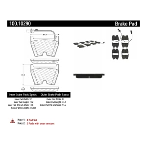 Centric Formula 100 Series™ OEM Brake Pads for Audi R8 - 100.10290