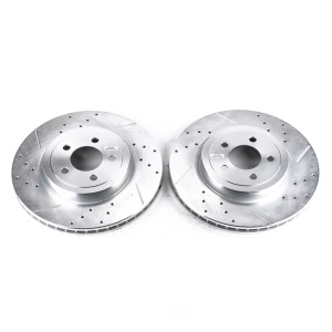 Power Stop PowerStop Evolution Performance Drilled, Slotted& Plated Brake Rotor Pair for 2007 Chrysler 300 - AR8359XPR