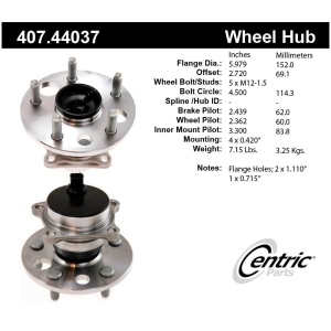 Centric Premium™ Wheel Bearing And Hub Assembly for 1999 Toyota RAV4 - 407.44037